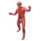 The Costume Center Red and White Gruesome Jaw Dropper Morphsuit Men Adult Halloween Costume - Medium